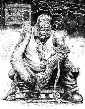 Congorilla (drawn by Stephen Bissette)
